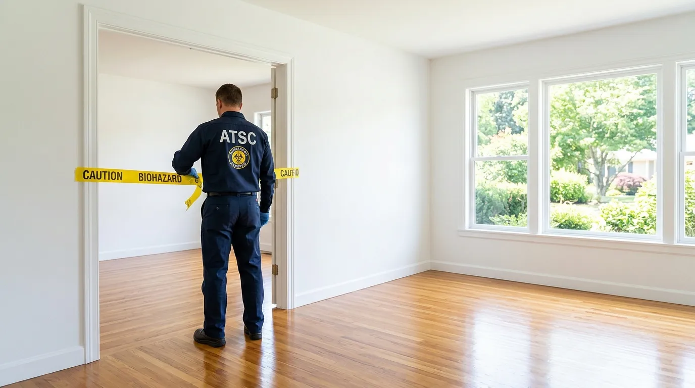 Certified biohazard cleanup crew performing Crime Scene Cleanup in Fall River